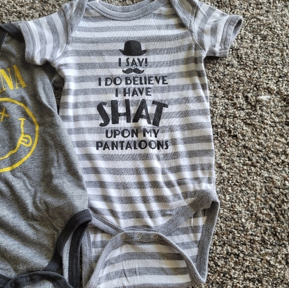 Hurley/Nirvana Set of Onesies - 12mo - Picture 2 of 7